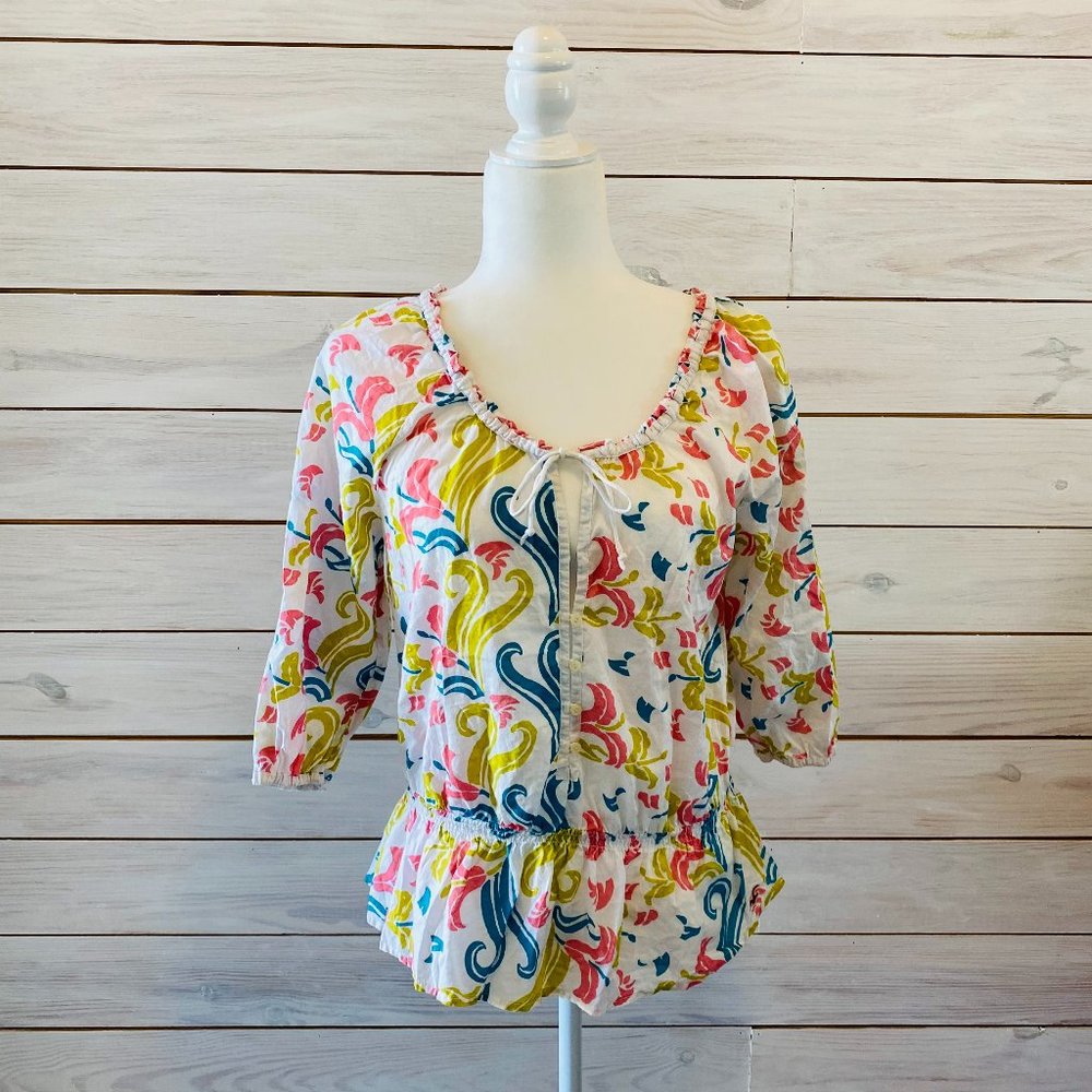 Hollister V-Neck Peplum Style Top